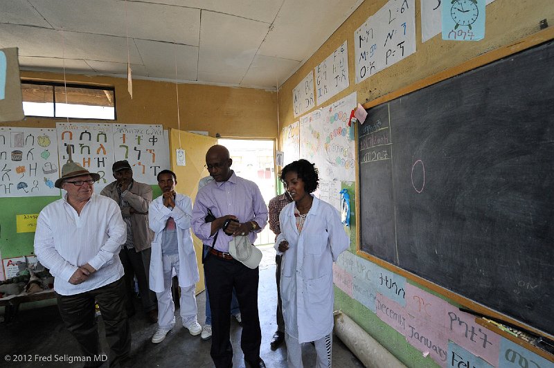 20120327_102920 Nikon D3 2x3.jpg - Dr. Irving Fish is on the left; 2nd from right is Dr. Menelik Desta, on-site Executive Director.  Dr. Menelik Desta is a psychiatrist. He received his MD in Ethiopia and his post-graduate training in England and Sweden.